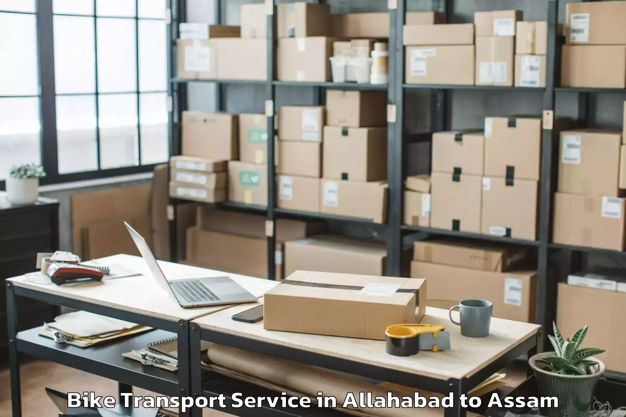 Book Allahabad to Nazira Bike Transport Online